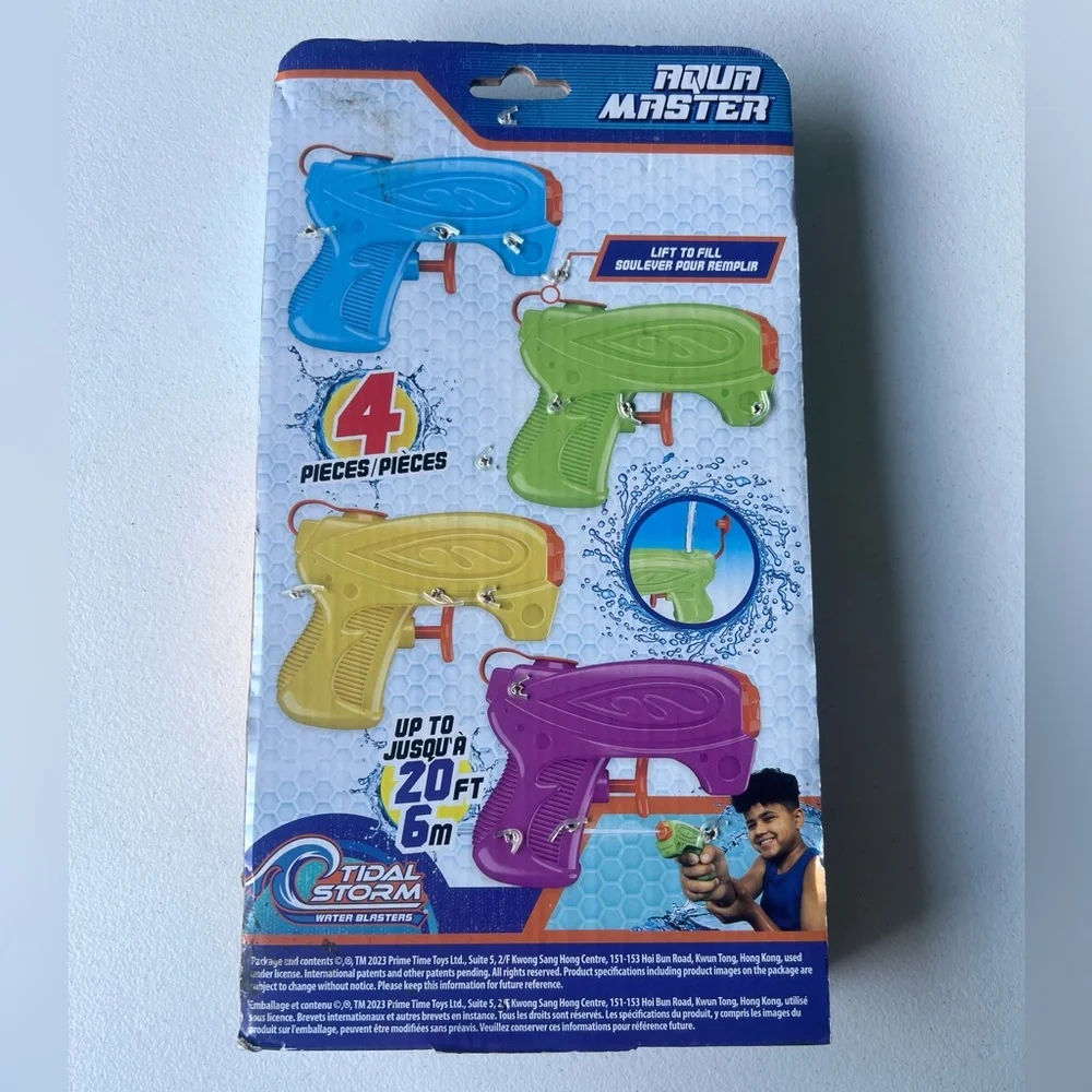 Bundle of 2 Aqua Master Water Blaster 4-Pack - Red, Green, Blue, Orange